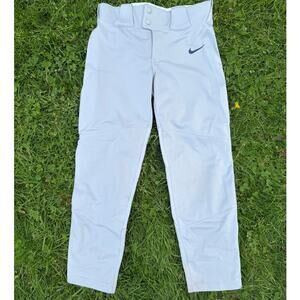 Nike Team Engineered Youth Baseball Pants Gray Elastic Hem (SZ YM)